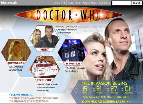 Doctor Who: the 2005 BBC launch website, preserved in contemporary coverage